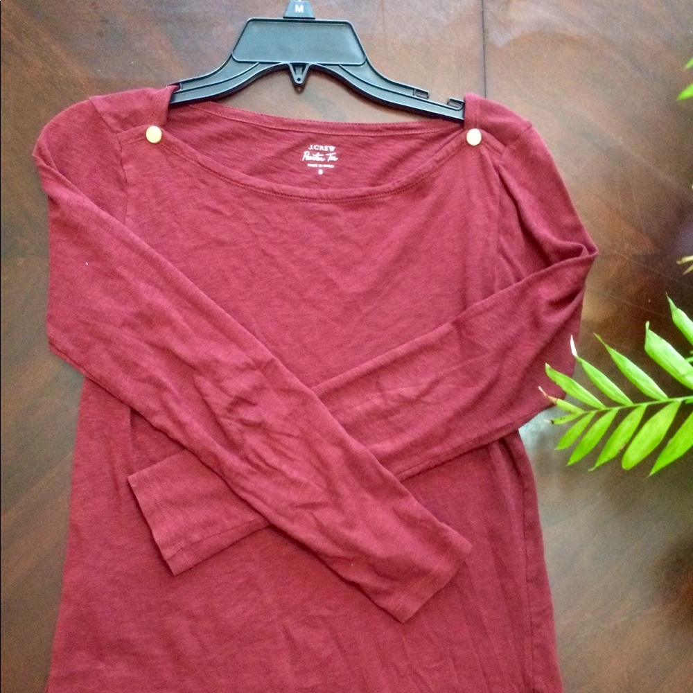 J. Crew Maroon Painter Tee